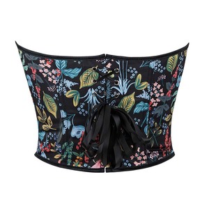 Fleur Feuilles <span class=keywords><strong>Bustier</strong></span> Top Sans Bretelles Basques Overbust Corset Slim Fit Teen-girl Outfit - Product Image 2