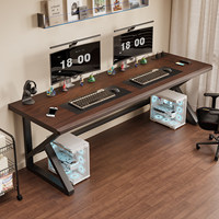 Bureau d'ordinateur double minimaliste en bois massif, établi de travail, bureau de jeu pour la maison et la chambre à coucher, nouveau modèle simple 2025