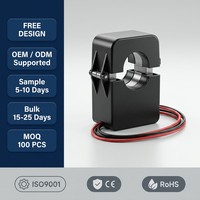 Transformator Arus Inti Terpisah Seri SCT 100A 2000A 1:1000 1:2000 4000/5A Sensor Arus untuk Terminal/Penghubung Pemantauan Energi