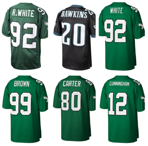 Camisetas Retro de los Philadelphia para Hombre # 20 Brian Dawkins # 92 Reggie White # Camisetas de Jerome Brown número 99 y otras camisetas cosidas - Product Image 1