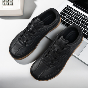 Chaussures de marche à bout <span class=keywords><strong>large</strong></span> en cuir microfibre lisse, anti-épuisement, basses, pour le travail et la gym, idéales pour les pieds larges - Product Image 5