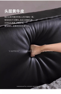 מבצע חם! מיטת קינג סייז מעור שחור אמיתי, דגם טופ גריין, בסגנון איטלקי מינימליסטי, מיטת רצפה בצורת בלוק טופו, מיטה שחורה לחדר שינה ראשי - Product Image 5