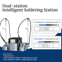 Aixun T420D Double Station de soudage intelligente avec siège de poignée T245 T210 T115 poignée de soudage embouts de fer pour réparation de PCB BGA