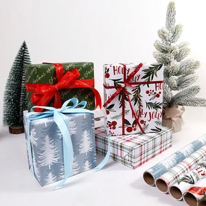 High Quality Wholesale 80g <b>Christmas</b> Kraft <b>Paper</b> Tissue 43*300cm Gift <b>Luxury</b> Custom Packaging <b>Wrapping</b> <b>Paper</b> Roll - Product Image 4