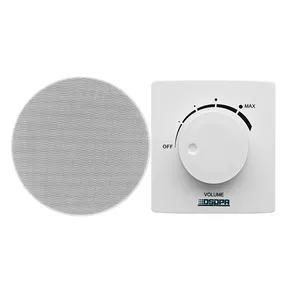 6.5 Inch 6W 70/100V 8ohm Wall Mount Ceiling Speaker with audio volume controller