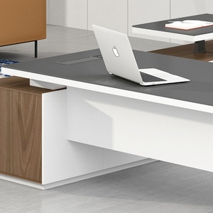 Modern Design Wooden Office Desk Furniture CEO Manager Executive Table with Cabinet for Home Use - Product Image 4