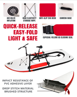 Vélo aquatique gonflable intégré 2026, idéal pour la rivière, portable, léger, compact, monoplace, pour l'extérieur