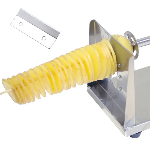 Manufacturing machine tornado potato cutter / twist potato spiral cutter / potato chips spiral cutter
