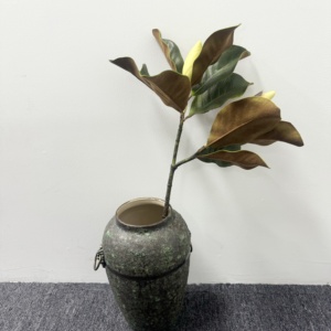 M562 hecho a mano lujoso Multi colores Real Touch seda <span class=keywords><strong>Magnolia</strong></span> hoja y ramas para boda Día <span class=keywords><strong>de</strong></span> la madre decoraciones <span class=keywords><strong>de</strong></span> Navidad - Product Image 6
