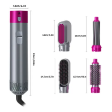 5 en 1 ensemble de sèche-cheveux de style ionique pliable plusieurs pièces jointes pour le lissage polyvalent curling séchage soins des cheveux - Product Image 1