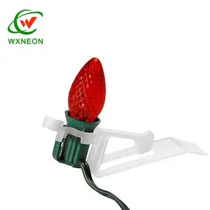 C7 C9 Lights Clips Installation PVC Accessory Retaining Plastic Clips All In 1 Gutter Roof PVC Clips