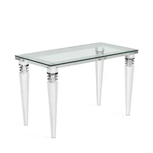 Coffee Acrylic Plexiglass Console Tables Luxury Clear Acrylic Hallway Console Glass Corner Table Simple Dining Table