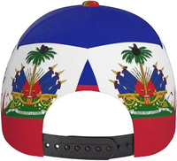Casquette Haïti avec logo personnalisé, casquette de baseball de haute qualité, drapeau national haïtien, casquette du pays Haïti