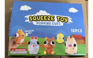 Juguete Blandito de Animales con Ojos Saltones, Juguete Antiestrés para Apretar, Juguete Sensorial de Animales, Juguete Lindo para Aliviar el Estrés para Niños y Adultos - Product Image 4