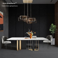 Luminaire suspendu LED en alliage d'acier inoxydable de style nordique postmoderne, utilisé pour les escaliers, les restaurants, les bars, éclairage d'ambiance