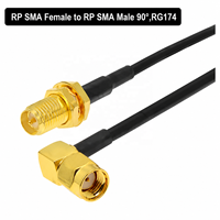 Câble d'extension SMA vers RP-SMA mâle coudé à angle droit RG174, câble coaxial RF Pigtail, adaptateur d'antenne pour routeur WIFI