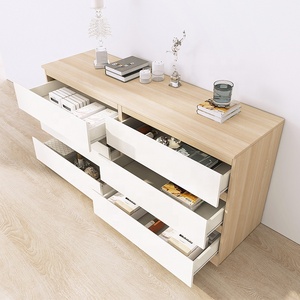 Tiroirs de rangement de meubles de chambre à coucher Offre Spéciale <span class=keywords><strong>commode</strong></span> à tiroirs en bois 6 tiroirs meubles de salon modernes pour le rangement couleur bois - Product Image 4
