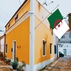 Drapeau de l'Algérie 3x5 pieds, double face, 3 plis, polyester robuste, bannière nationale algérienne pour extérieur, couleurs vives, œillets en laiton - Product Image 4