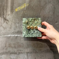 Panel Decorativo de Pared de Mármol Natural de Lujo STONEKOCC con Logotipo Personalizado, 10*10*1.4CM, Blanco Ónix, Calacatta Viola, Rosa, Verde