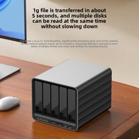 Enclosure Disk Array Lima Bay yang Mendukung Delapan Tingkat RAID, Kompatibel dengan Drive 25/35-Inci, Model X0244, Catu Daya 12V 8A