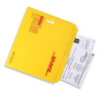 Enveloppe pour documents express en carton recyclé auto-adhésive jaune Tengen DHL pour l'emballage
