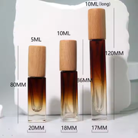 Coloré Pas Cher Portable Miniature Gradient Couleur Carré Flacons De Bouteille De Parfum En Verre Avec Pulvérisateur Mini Bouteilles De Parfums D'origine