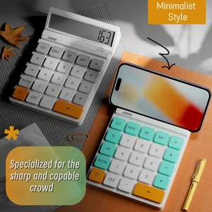 Новый год электронный калькулятор с карандашом обман калькулятор с ручкой Держатель 12 цифр пенал калькулятор - Product Image 2