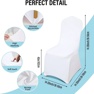 140gsm HOT Sale Hotel Wedding Banquet Meeting <strong>Dining</strong> <strong>for</strong> One-Piece Elastic Thickened Stretch Polyester <strong>Chair</strong> <strong>Cover</strong> - Product Image 2
