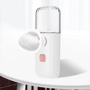 Pulvérisateur portable pour les yeux avec fonction de compresse chaude hydratante, pour le bureau, la maison et les voyages, couleur blanc et rose - Product Image 2