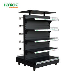 Highbright Modern Black Gondola Display Shelf for Supermarket & Grocery Stores - Product Image 3