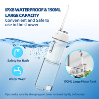 Hydropulseur portable 2026 de poche, mini irrigateur dentaire USB-C, nettoyeur interdentaire pour les vacances en famille et les activités de plein air
