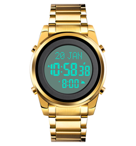 Montre SKMEI 1734 en gros, lumière EL, alarme horaire, sport, LED, hommes, haut <span class=keywords><strong>de</strong></span> gamme, Parais Azan, pour <span class=keywords><strong>les</strong></span> <span class=keywords><strong>prières</strong></span> musulmanes, avec bracelet en acier inoxydable - Product Image 5
