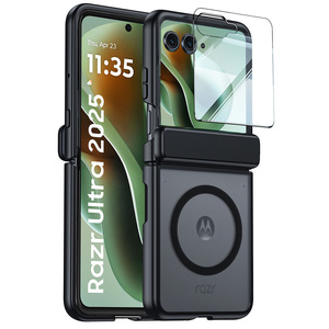 Funda Protectora de Lujo para <span class=keywords><strong>Motorola</strong></span> <span class=keywords><strong>Razr</strong></span> 60U con Anillo Magnético en el Eje Central, Funda Integrada para Teléfono MOTO 2025 con Película Protectora - Product Image 1