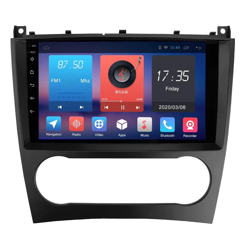 Android 10 2.5D画面IPS Car DVD Playerベンツ/C-Class/W203/CLK/W209/C180/C200/C220/C240/C250 WIFI GPS Audio SWC