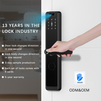 Cerradura Inteligente Dapiyang de Aluminio 6068 para Puerta de Madera, con Wi-Fi, Sin Llave, Biométrica, Digital, con Huella Dactilar y Reconocimiento Facial