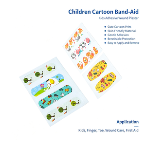 Tiritas <span class=keywords><strong>con</strong></span> Logotipo Personalizado, Transpirables, Impresas, <span class=keywords><strong>con</strong></span> Diseño de Dibujos Animados, Marca Privada - Product Image 1