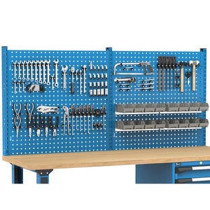 Fami Master 200cm établi réglable en bleu avec mur intégré et 4 tiroirs - Product Image 3