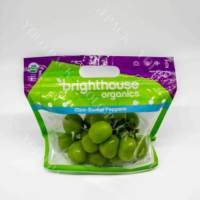 Sacs personnalisés en CPP de qualité alimentaire, refermables, respirants, anti-buée, verts, pour légumes et fruits, 100 pièces