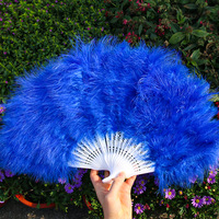 Volledige Fluwelen Verdikte 30-50Cm/Stuk Van Chinese Veer Fan Bruiloft Wit Kalkoenveer Fan