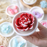 Velas Aromáticas Hechas a Mano para Decoración del Hogar, Recuerdos de Boda, Velas Perfumadas en Frascos de Yeso con Forma de Flor Elegante, Personalizadas con Cera de Soya