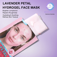 Masque hydratant en hydrogel de luxe de haute qualité 38g avec pétales de rose, fleurs visibles, blanchissant et apaisant pour le visage, pour femmes UU4983