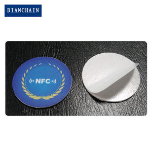 Tem nhãn dán tự dính PVC tùy chỉnh 30mm RFID 13.56Mhz HF, dạng đồng xu, tích hợp WIFI NFC - Product Image 4