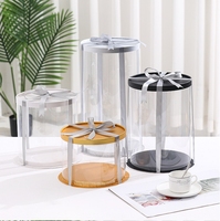Boîte-cadeau de mariage de pain de gâteau PE PET jetable transparent différentes tailles d'emballage alimentaire avec impression d'estampage
