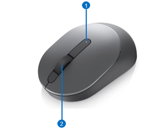 สำหรับ Dell Mobile Wireless Mouse - MS3320W-Wireless - 2.4 GHz- Optical LED, Mechanical Scroll, 1600 DPI, 3ปุ่ม-ใหม่เอี่ยม - Product Image 1