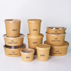 Cuencos de sopa de leche JN biodegradables reciclables aptos para microondas, comida rápida para llevar, embalaje de papel Kraft, taza de sopa, ensaladera - Product Image 6