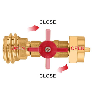Adaptador de válvula de cilindro de propano de cobre puro para tanque de gas exterior, conexión rápida, reemplazo y reparación - Product Image 2