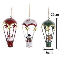 Metall-Fallschirm-Weihnachtsglocken-Ornamente, Weihnachtsmann, Schneemann, Rentier, Eisenanhänger für Weihnachtsbaum, Hängedekoration, Feiertagsdeko, Geschenk