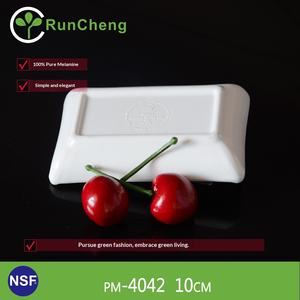 طبق تقديم مستطيل الشكل من الميلامين بقسمين بلون موحد بتصميم ياباني وكوري جنوبي مناسب للطعام للفنادق وتقديم الصلصات - Product Image 4