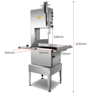 Machine de découpe de viande en acier inoxydable commerciale scie à os coupe-steak de porc de fruits de mer