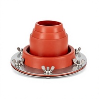 Kit de fixation de poêle en silicone résistant à la chaleur pour cheminée de tente, ouverture de cheminée pour poêle à bois, idéal pour le camping, les yourtes et les tentes cloche